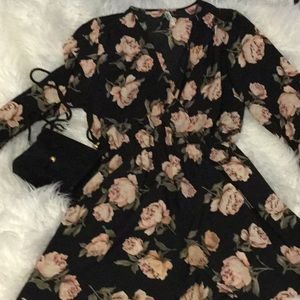 Beautiful pink rose floral dress